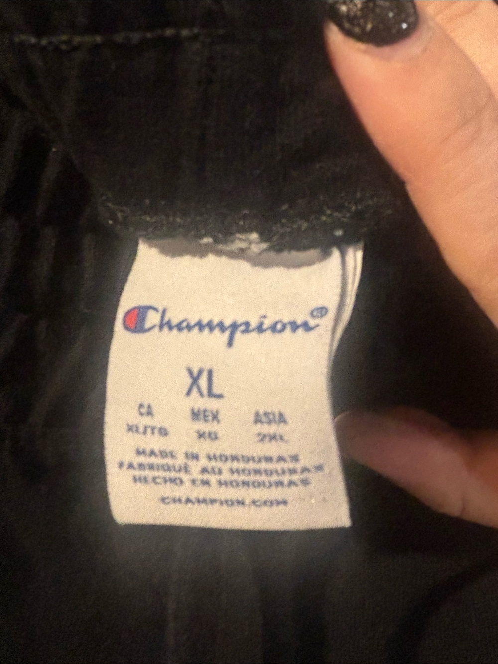 Champion Kids Black Joggers with Logo Detail